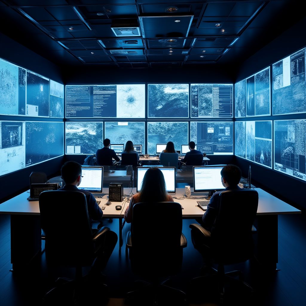 Equipo de DigiSecureAR en el centro de operaciones